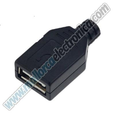 Foto del artículo Conector USB HEMBRA AEREO 4 Pins