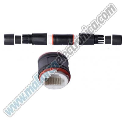 Foto del artículo Conector de Cable de red hembra /  hembra LAN RJ45,  impermeable ABS IP67