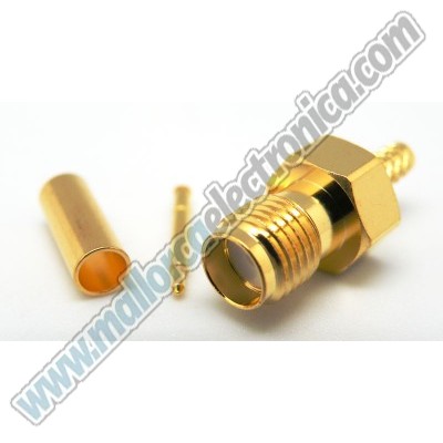 CONECTOR   SMA REVERSE  HEMBRA CRIMPAR   LMR-100 / RG-174