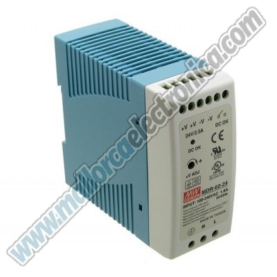 FUENTE  DE  ALIMENTACION  CARRIL  DIN   24V  dc  2,5amp       60W