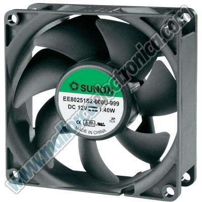 VENTILADOR  FRICCION  80 x 80 x 25mm  12V