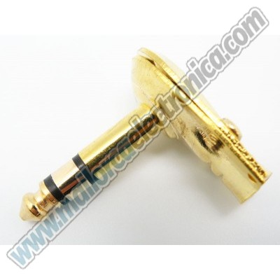 CONECTOR  Jack 6.3mm  Stereo macho Acodado