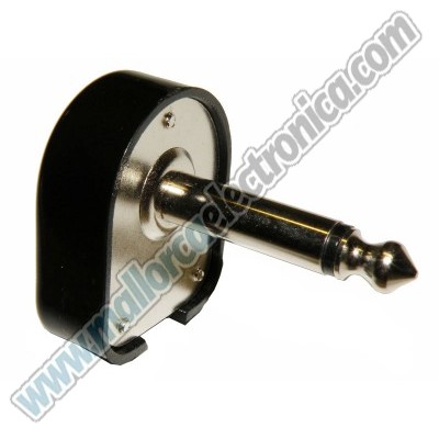 CONECTOR  Jack 6.3mm  Mono macho Acodado