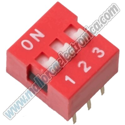 MICROINTERRUPTOR DIP 3 INTERRUPTORES