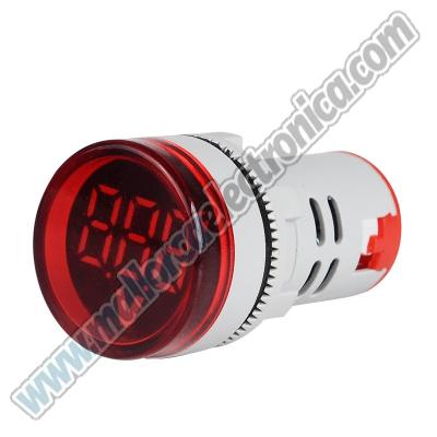 INDICADOR LUMINOSO ROJO VOLTIMETRO AC 60-500V