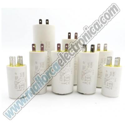 CONDENSADOR Para Motores  6uf  450 V  30 x 70mm Tornillo M-8  VDE 560-8 CEI 252  EN 60252