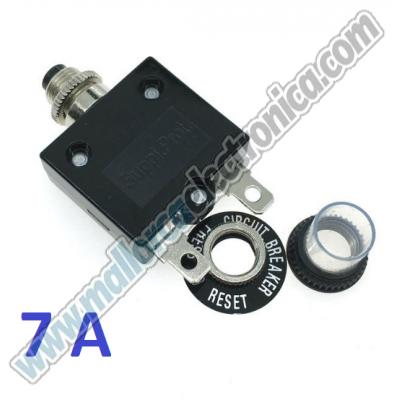 Disyuntor Interruptor Térmico de Reajuste Manual Protector de sobrecarga actual (7A)