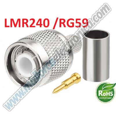 CONECTOR  TNC MACHO CRIMPAR,RG-59