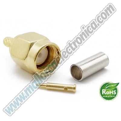 CONECTOR SMA MACHO CRIMPAR PARA RG-174