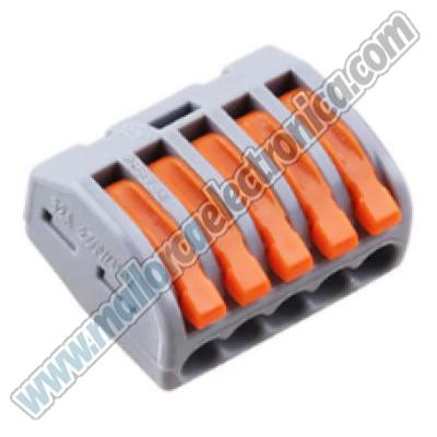 CLEMA  EMPALME WAGO 5 x AWG 28-12  (2,5 a 4mm)