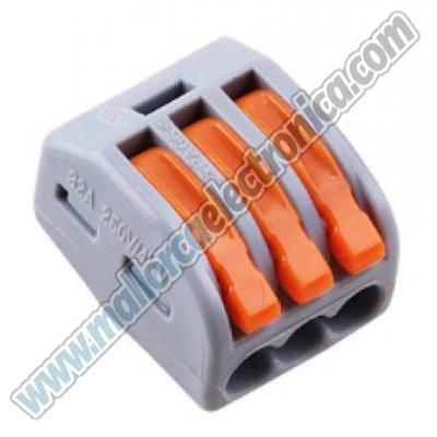 CLEMA  EMPALME WAGO 3 x AWG 28-12  (2,5 a 4mm)