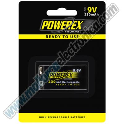 Batería Recargable POWEREX MHR9VI-230   9,6v 230mAh  Precargada