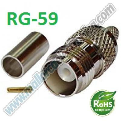 CONECTOR TNC HEMBRA AEREA CRIMPAR,RG-59