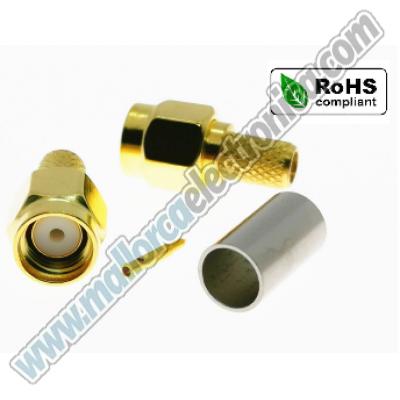 CONECTOR   SMA REVERSE  MACHO CRIMPAR   LMR-200 / RG-58