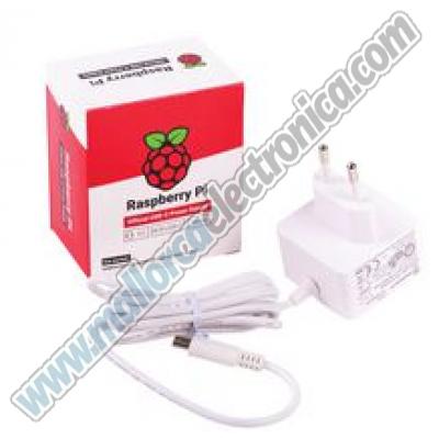 Fuente para Raspberry Pi 4 Modelo B, USB-C, 5.1V, 3A