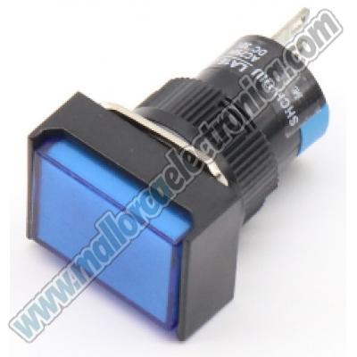 INTERRUPTOR  LUMINOSO AZUL 15 X 20mm   230V  2 NO + 2 NC