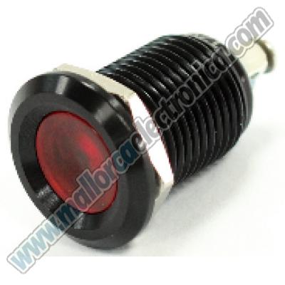 PILOTO METALICO LED 12 V <20ma ROJO 12MM diametro