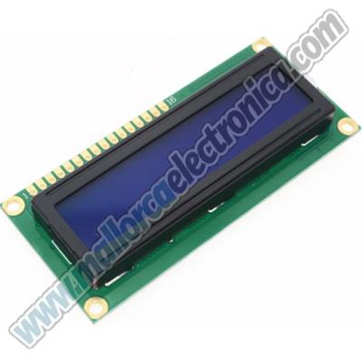 Pantalla LCD de 16x2 caracteres, controlador HD4478 AZUL