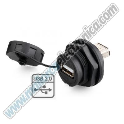 Conector USB chasis IP-67 2.0