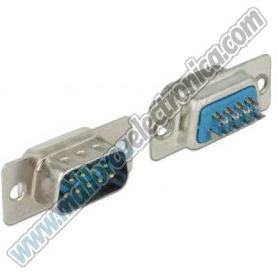 Conector Sub-D 9 pins Macho soldar 