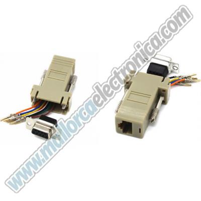 Adaptador RJ-45 a DB- 9 pins hembra 