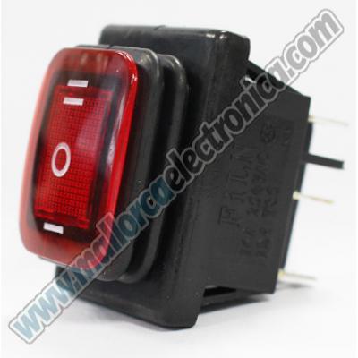 Interruptor de 3 posiciones Impermeable ROJO 16A/ AC-220V 