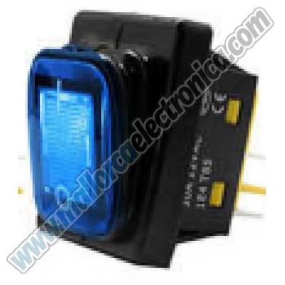 Interruptor BASCULANTE de 2 posiciones Impermeable AZUL 30A/ AC-220V