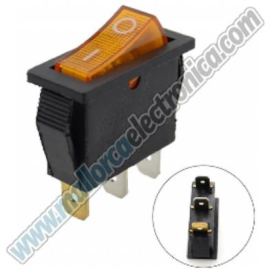 Interruptor BASCULANTE de 2 posiciones  NARANJA 30 A/ AC-220V