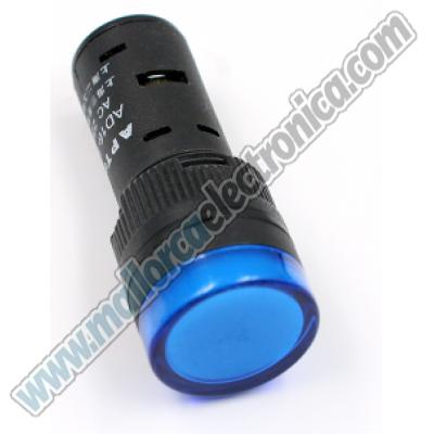 Piloto LED / DC-12v AZUL 16 mm