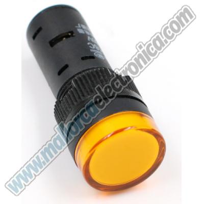 Piloto LED / DC-12v NARANJA 16 mm