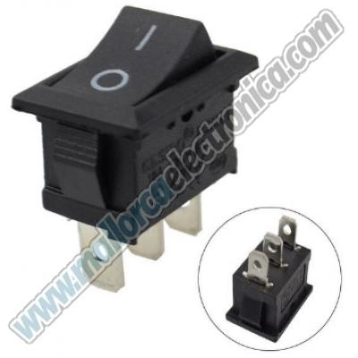 Interruptor BASCULANTE SIMPLE NEGRO de 2 posiciones   6A/ AC-220V