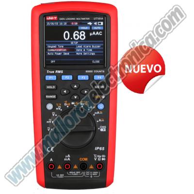 Multímetro digital con pantalla LCD a color,  Valor Efectivo verdadero