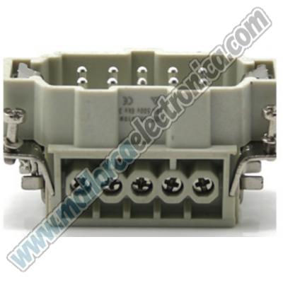 Conector tIpo Harting de 10 núcleos, HDC-HE-010 Macho 16A 500V