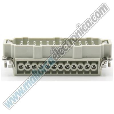 Conector tIpo Harting de 24 núcleos, HDC-HE-024 macho 16A 500V