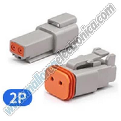 Juego de conectores impermeables 2 pins Automocion con pines 22-16AWG