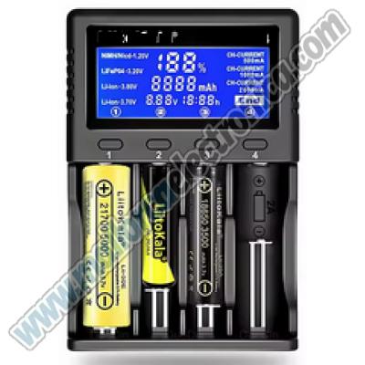 CARGADOR BATERIAS  X -4  LI-ION  RC-18650 -1849-18350-17670-17500-1634-123-14500-10440-AA-AAA 26650