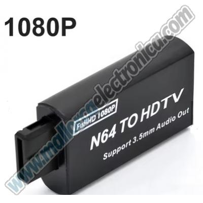 Convertidor de Wii a HDMI FULL N 64 Plug Play con salida de Audio de 3,5mm 