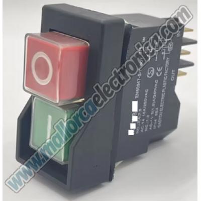 Pulsador Industrial Power DPST 16A 230V 6 pins 