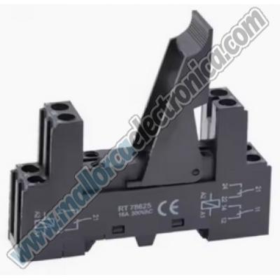 Peana  PARA RELES  serie 40  5 PINS simple conmutado max 10A