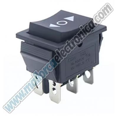 Pulsador conmutado bipolar doble 16A  3 posiciones  ON-OFF-ON 