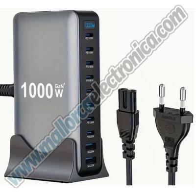 Base de Carga USB C 1000W – 10 Puertos USB-A 