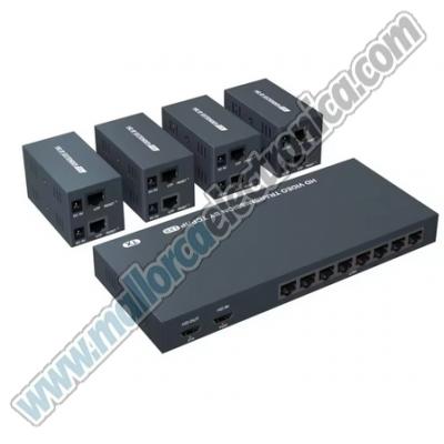 Distribuidor Entrada / Salida HDMI IP x 8 salida extender HDMI / CAT-6 150 metros 