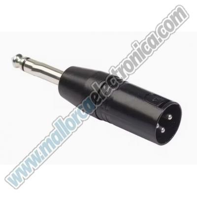 ADAPTADOR JACK   6.4  mono  macho  XRL   macho