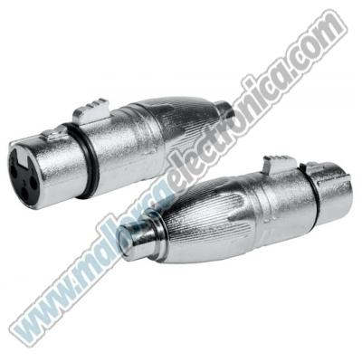 ADAPTADOR XRL hembra  RCA  hembra