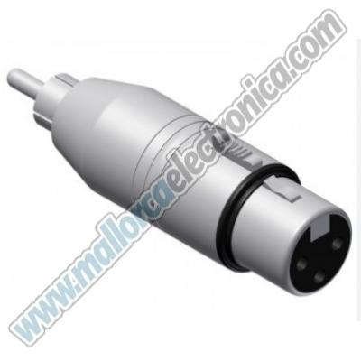 ADAPTADOR RCA  macho   XRL  3P. hembra
