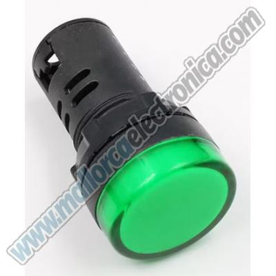 Piloto LED / AC-220V VERDE 22 mm