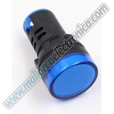 Piloto LED / AC-220V AZUL 22 mm