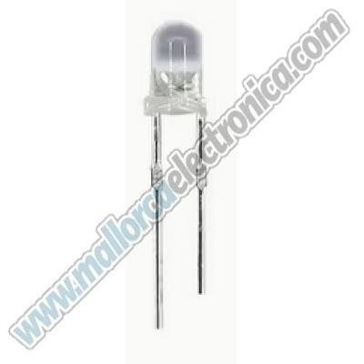 Diodo LED 5mm, BLANCO Ángulo de la luz: 40°  20 mA Tensión: 2 -3 V