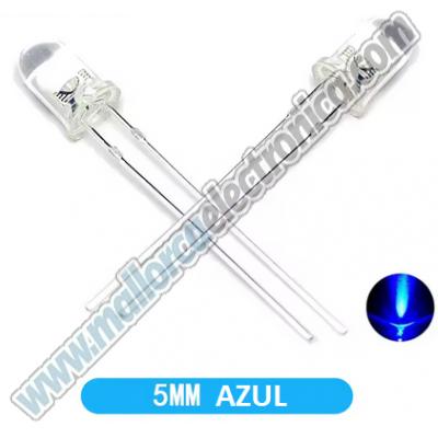 Diodo LED 5mm Azul 465nm 7500mcd 3V 100mW 20mA