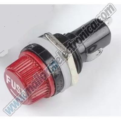 PORTAUSIBLES CHASIS  para fusibles  6 x 32mm  10A / 250V    (cierre  a  rosca)